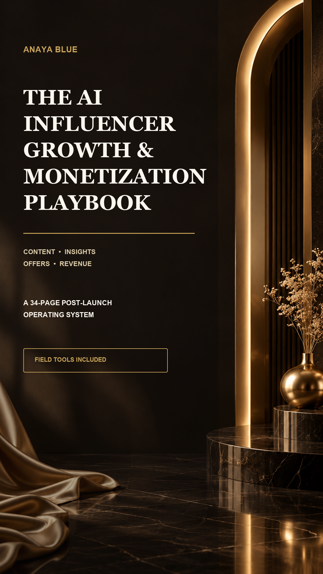 The AI Influencer Growth and Monetization Playbook luxury cover